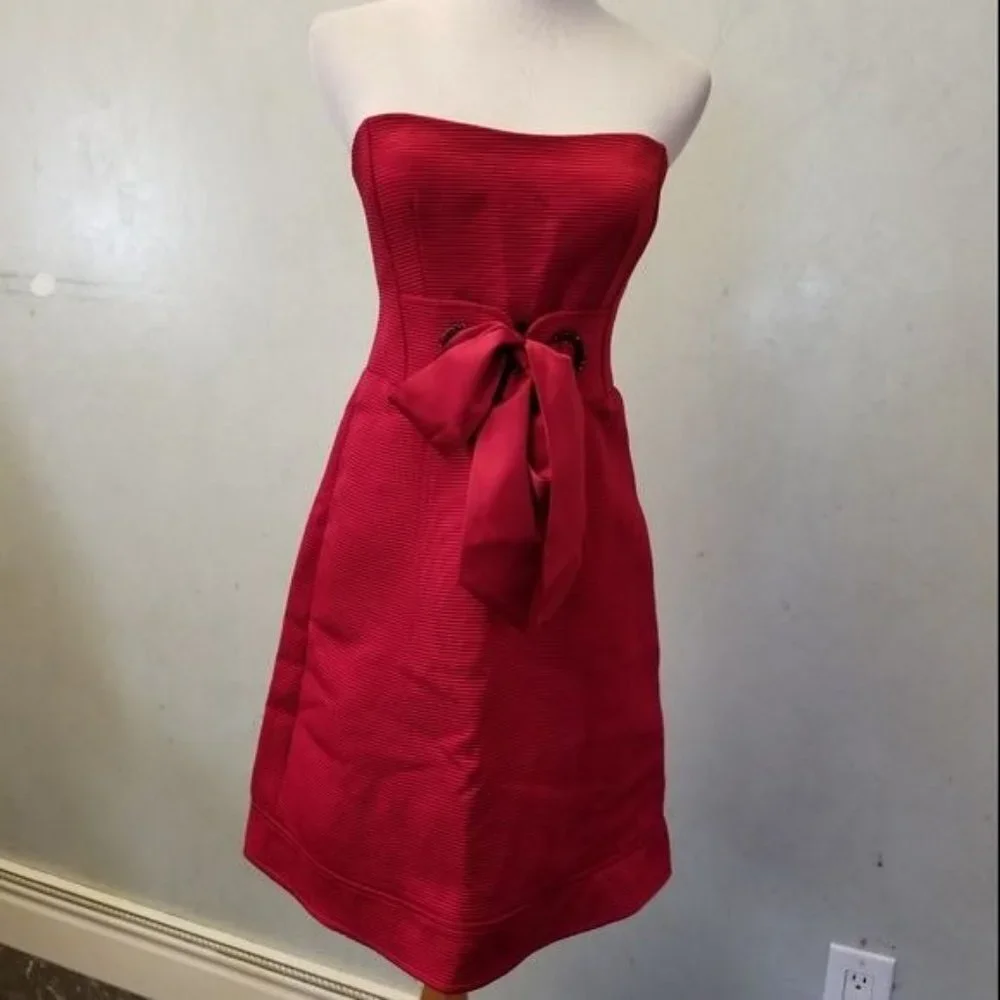 Nanette Lepore tube top Rhinestone detail dress women's size 2 (259) - Picture 8 of 13